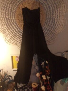 Princess Polly Black Strapless Wide Leg Jumpsuit